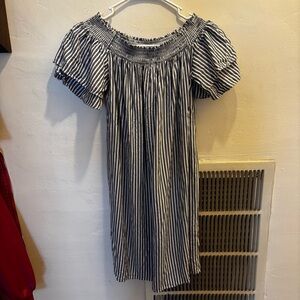 Old Navy White and Navy Striped Dress